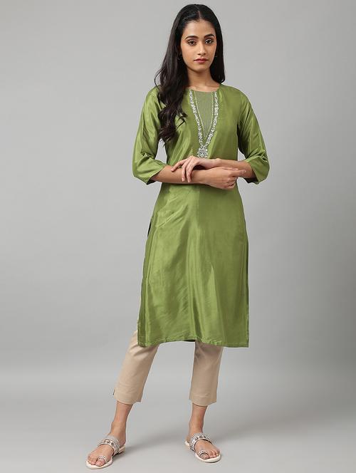Women's Straight Kurta - 18536336 - Very Small Image - 1