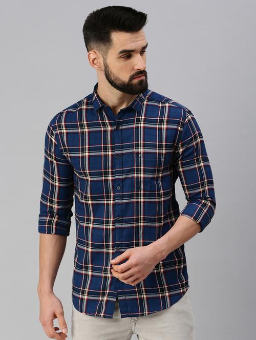 mens checks casual shirt - 18537436 - Very Small Image - 1