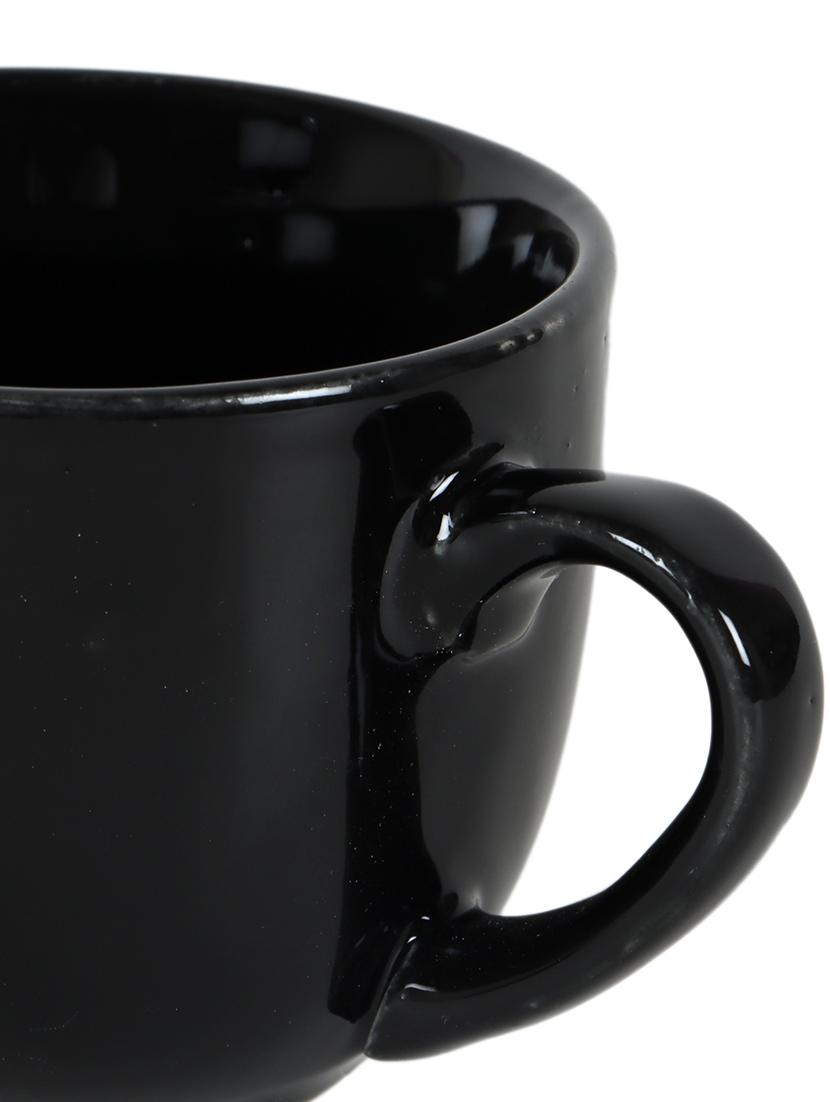cdi set of 12 black solid ceramic glossy cups and saucers - 18538358 - Zoom Image - 6