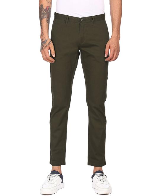 mid rise flat front casual trouser - 18539634 - Very Small Image - 1