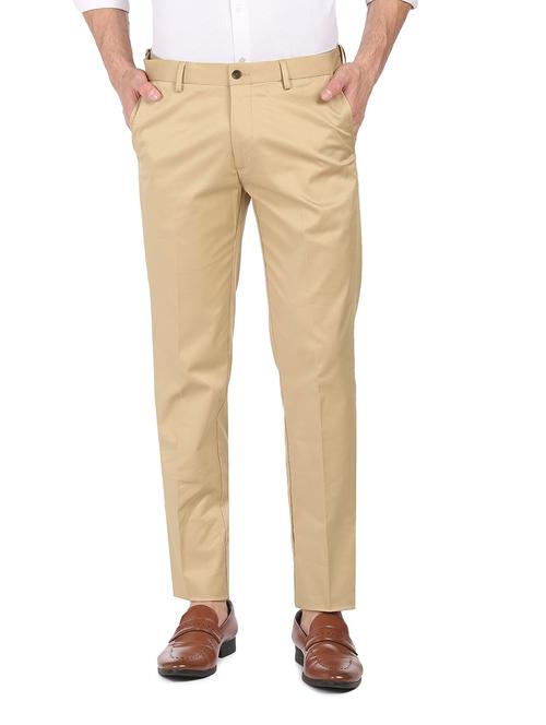 mid rise flat front casual trouser - 18539889 - Very Small Image - 1