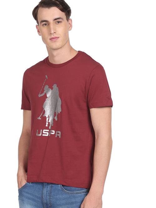 crew neck front print t-shirt  - 18540164 - Very Small Image - 1