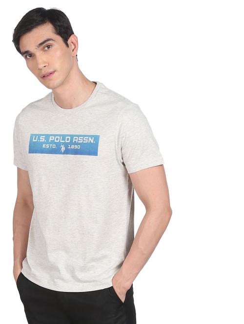 crew neck chest print t-shirt  - 18540167 - Very Small Image - 1