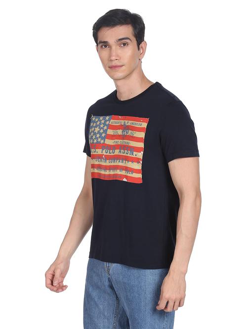 crew neck chest print t-shirt  - 18540170 - Very Small Image - 1