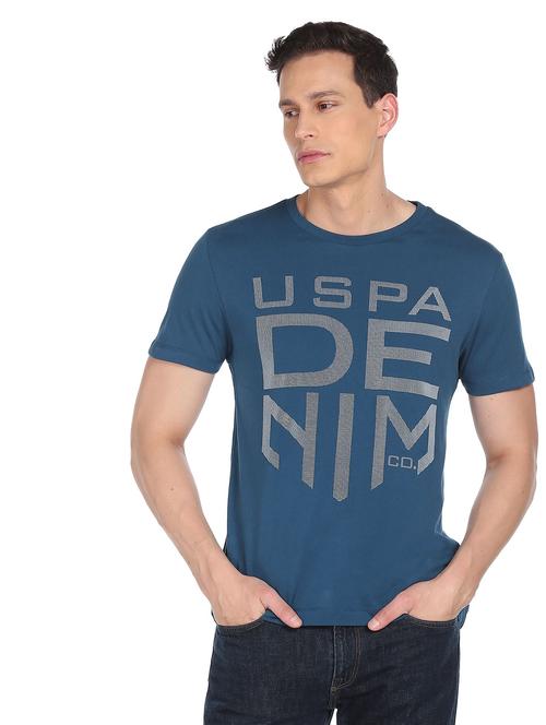 crew neck front print t-shirt  - 18540184 - Very Small Image - 1