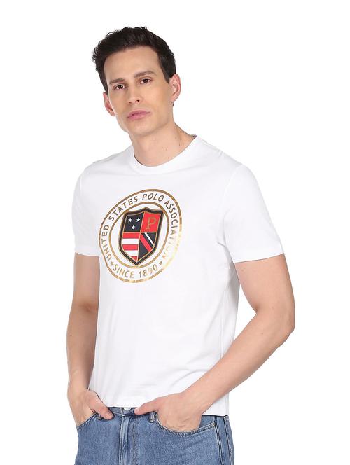 crew neck chest-printed regular t-shirt - 18540238 - Very Small Image - 1