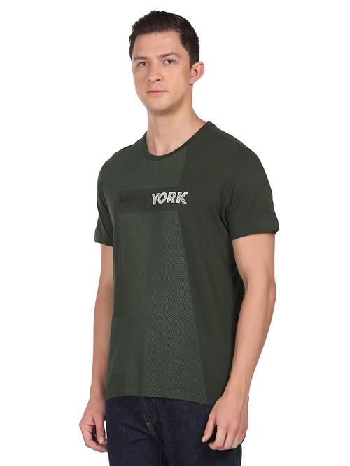 round neck chest-printed regular t-shirt - 18540302 - Very Small Image - 1