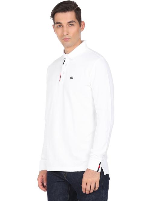 white solid polo t-shirt - 18540346 - Very Small Image - 1