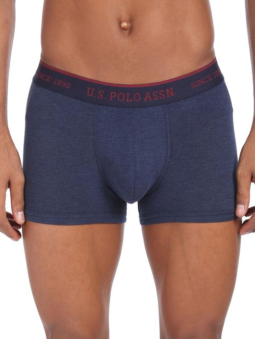 navy blue solid trunks brief - 18541791 - Very Small Image - 1