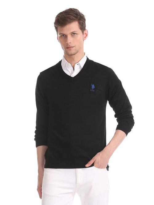 v neck solid cardigan - 18541846 - Very Small Image - 1