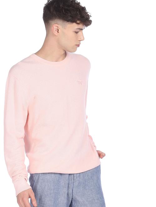 mens solid pullover - 18541887 - Very Small Image - 1