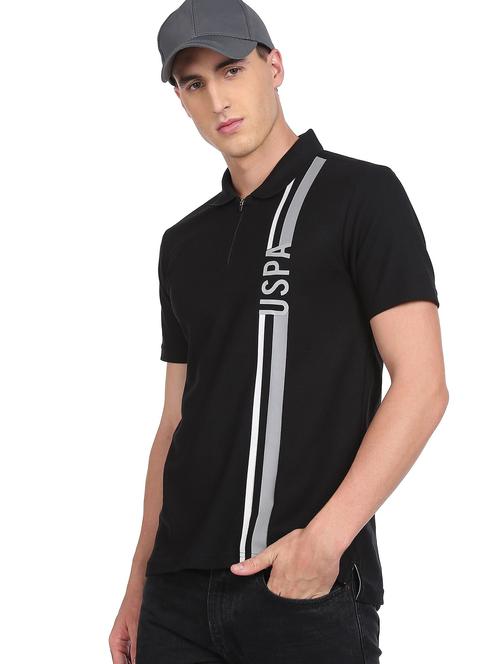 black striped polo t-shirt - 18542280 - Very Small Image - 1