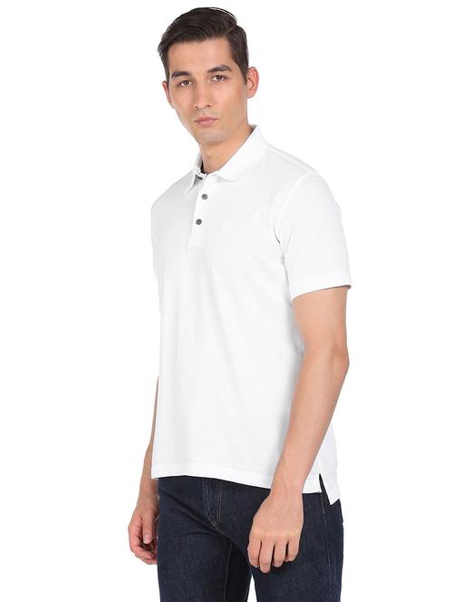 white solid polo t-shirt - 18542371 - Very Small Image - 1