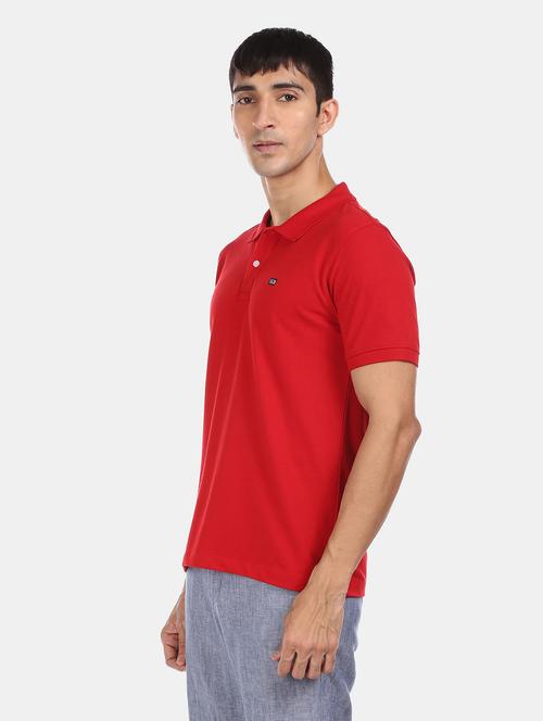 red solid polo t-shirt  - 18542380 - Very Small Image - 1