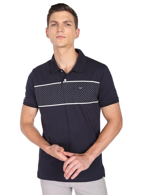 blue printed polo t-shirt - 18542422 - Very Small Image - 1