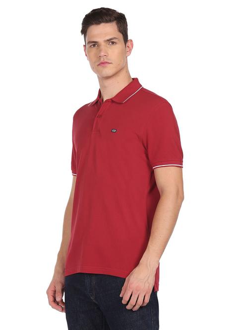 red solid polo t-shirt  - 18542442 - Very Small Image - 1