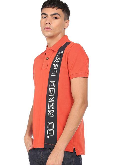 red printed polo t-shirt  - 18542611 - Very Small Image - 1