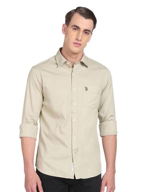 mens solid casual shirt - 18542884 - Very Small Image - 1