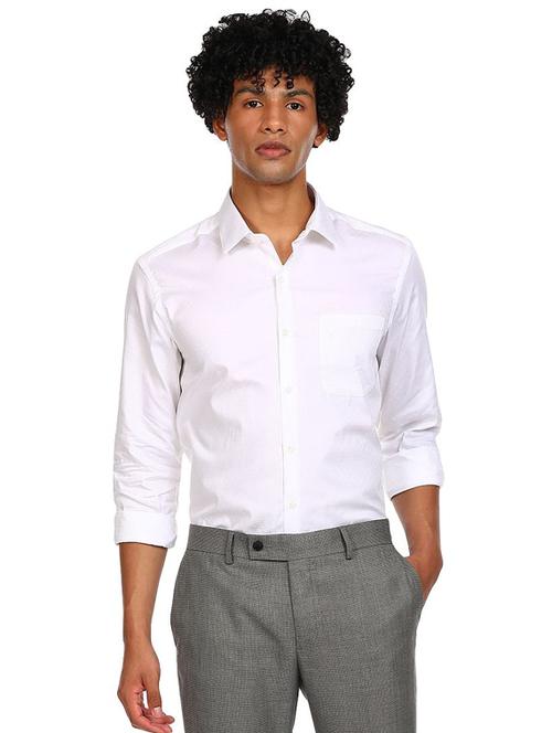 white self design casual shirt - 18543142 - Very Small Image - 1