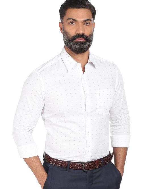 white printed casual shirt - 18543257 - Very Small Image - 1