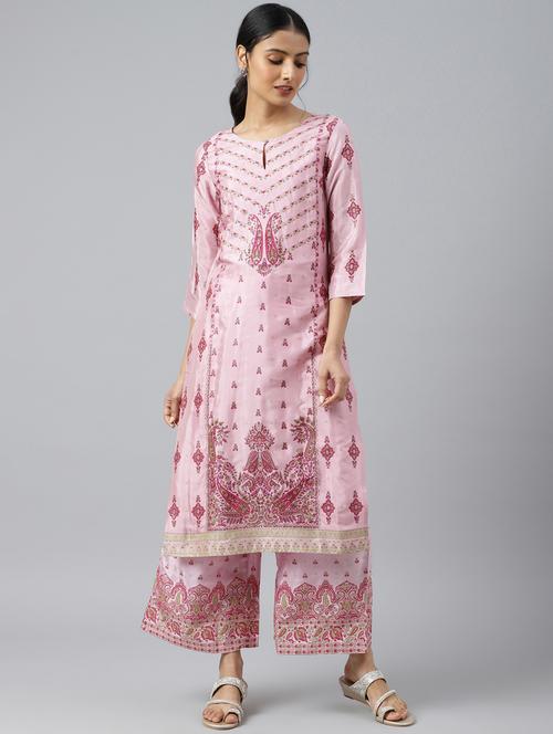 women's straight kurta - 18543372 - Very Small Image - 1