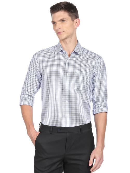 white checkered casual shirt - 18543418 - Very Small Image - 1