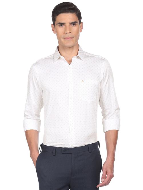 white printed casual shirt - 18543533 - Very Small Image - 1