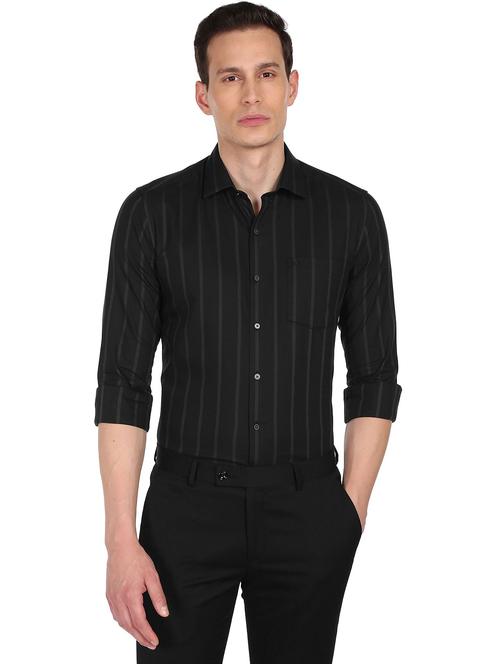 black striped casual shirt - 18543625 - Very Small Image - 1