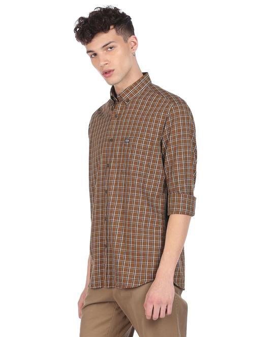 mens checks casual shirt - 18543739 - Very Small Image - 1
