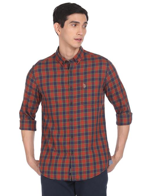 mens checks casual shirt - 18544170 - Very Small Image - 1