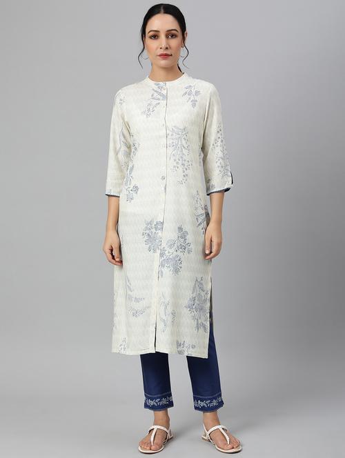 women's straight kurta - 18544536 - Very Small Image - 1