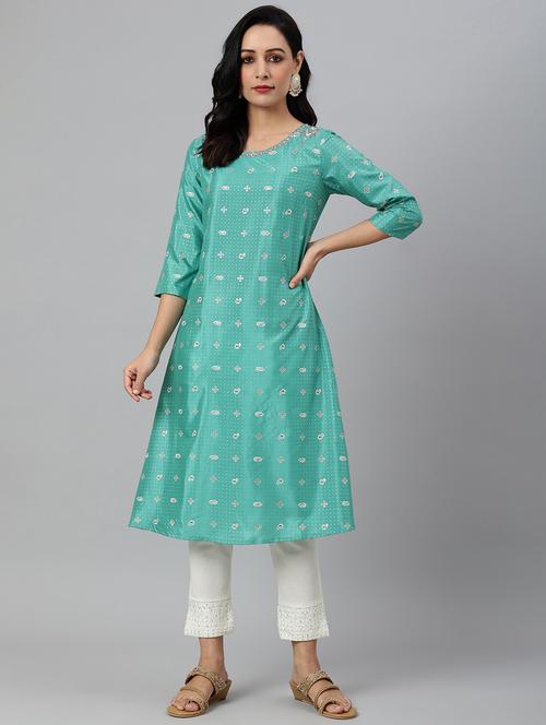 women's straight kurta - 18544561 - Very Small Image - 1
