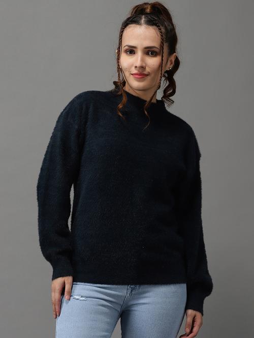 mock neck solid pullover - 18545212 - Very Small Image - 1