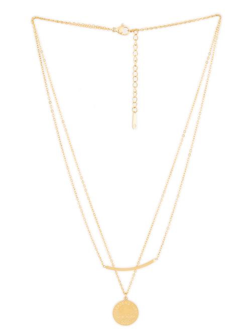gold-plated layered necklace - 18546477 - Very Small Image - 1