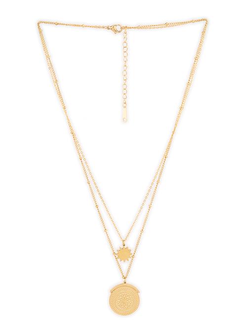 gold-plated layered necklace - 18546478 - Very Small Image - 1