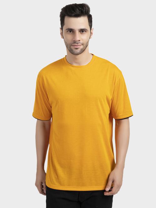 yellow solid short sleeve t-shirt - 18546815 - Very Small Image - 1