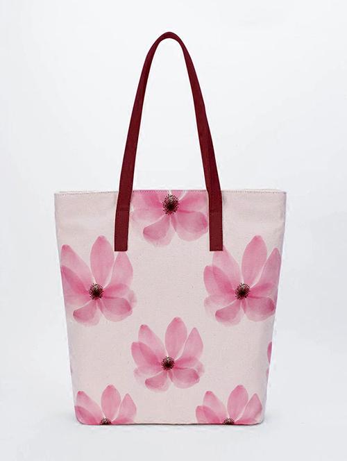 printed canvas shopping tote bag - 18550557 - Very Small Image - 1