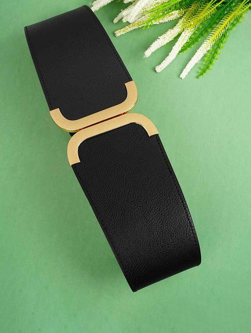black synthetic leather) belt - 18552510 - Very Small Image - 1