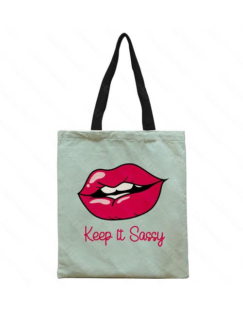 printed regular shopping tote bag - 18556910 - Very Small Image - 1