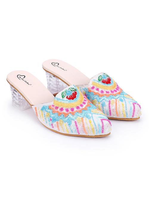 women embellished mules sandal - 18559830 - Very Small Image - 1