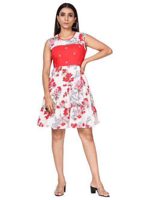 women's tiered dress floral dress - 18560037 - Very Small Image - 1