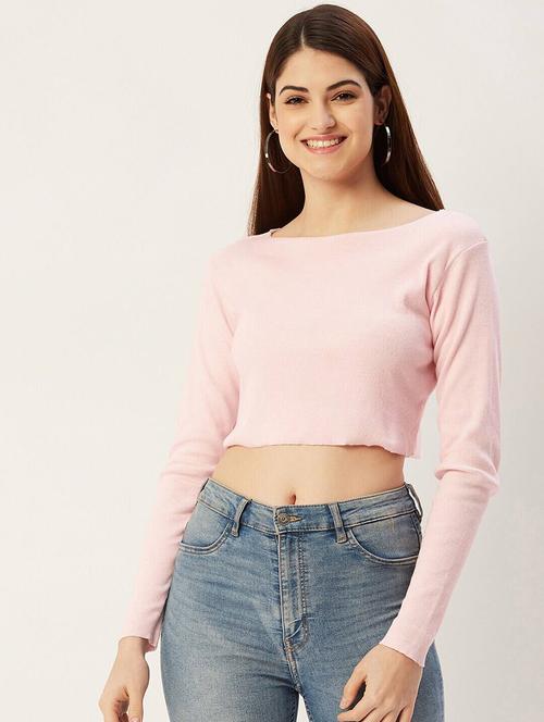 pink lycra crop top - 18564190 - Very Small Image - 1