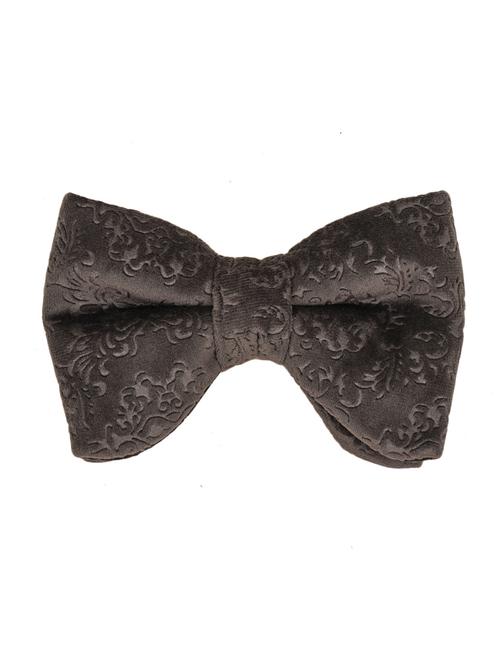 grey velvet bow tie - 18565012 - Very Small Image - 1