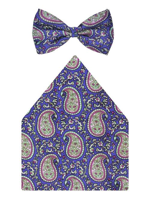 blue silk bow tie - 18565046 - Very Small Image - 1