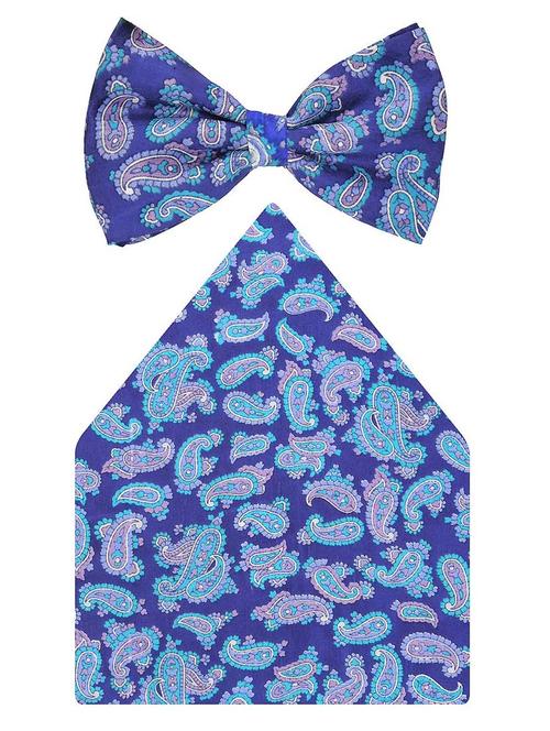 blue silk bow tie - 18565056 - Very Small Image - 1