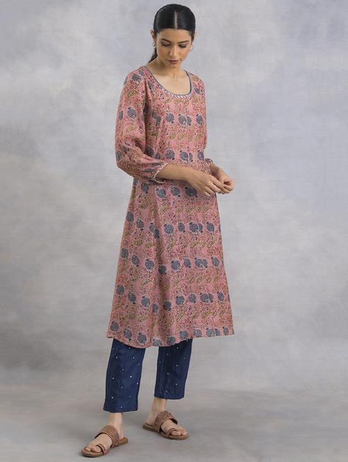 printed a-line kurta - 18566127 - Very Small Image - 1