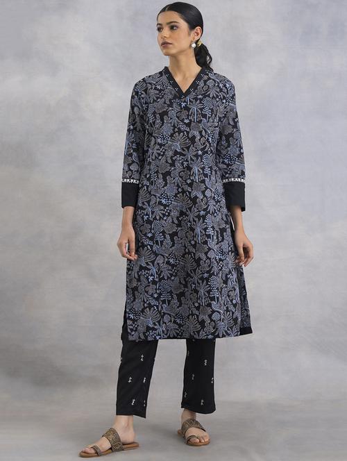 women's straight kurta - 18566142 - Very Small Image - 1
