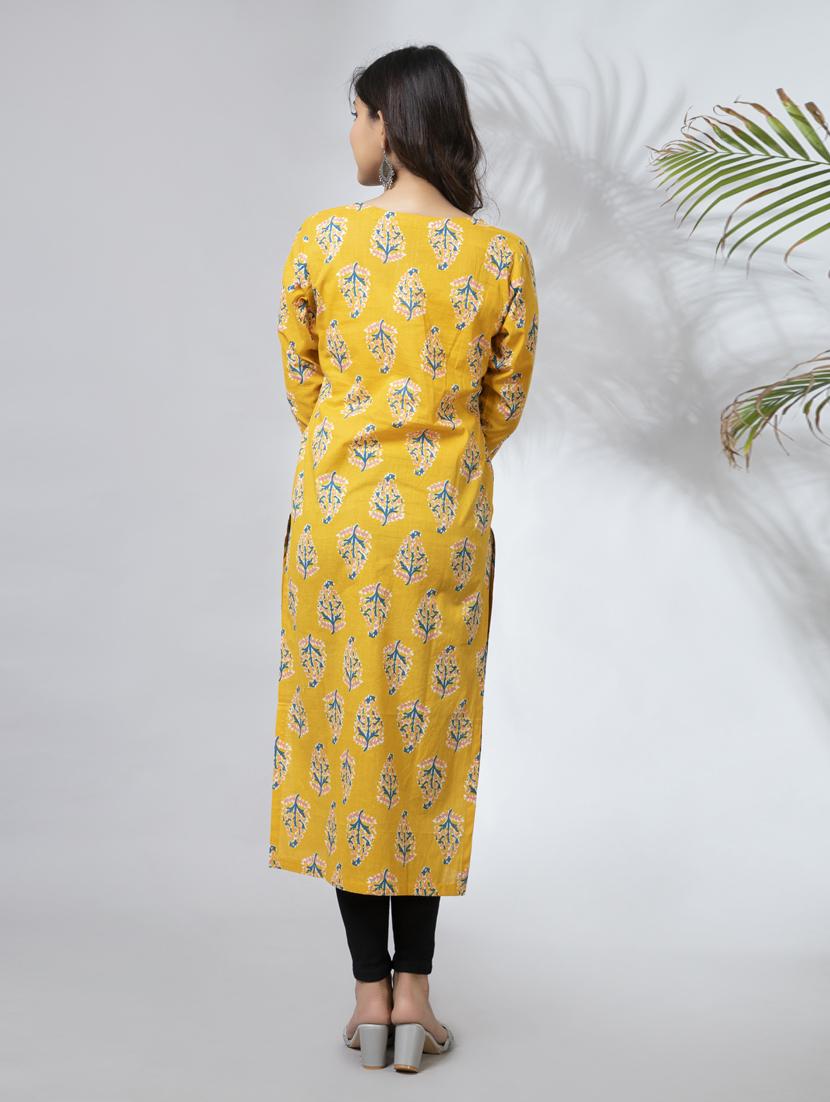 women's straight kurta - 18566566 - Standard Image - 3