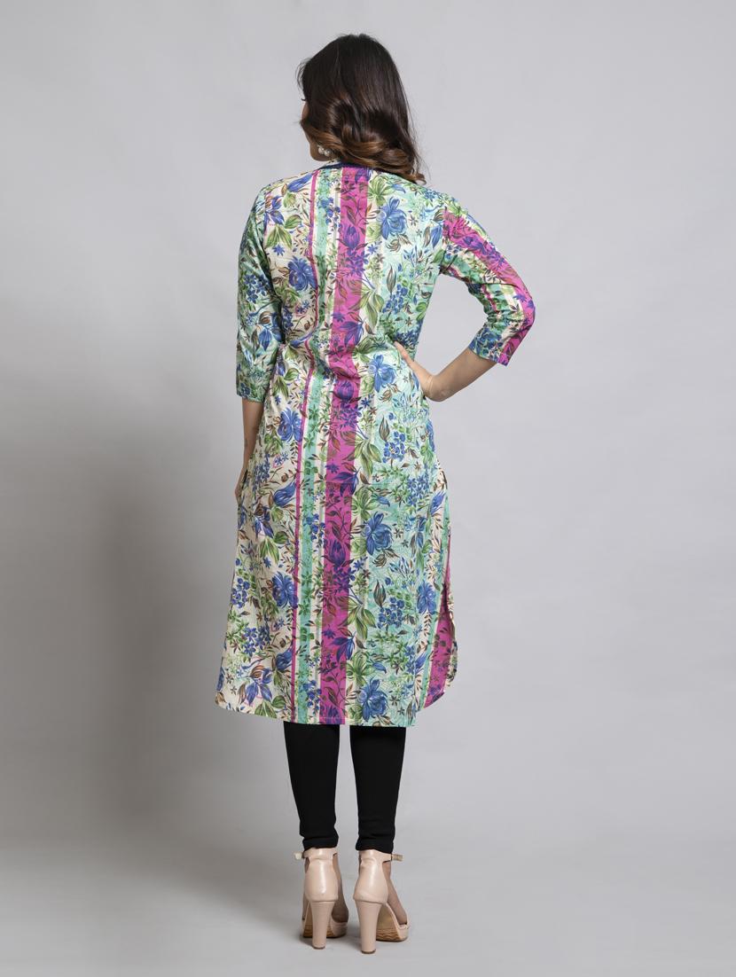 women's straight kurta - 18566586 - Standard Image - 3