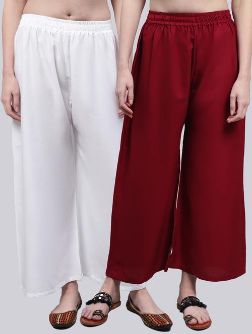 Pack Of 2 Solid Palazzo - 18566651 - Very Small Image - 1